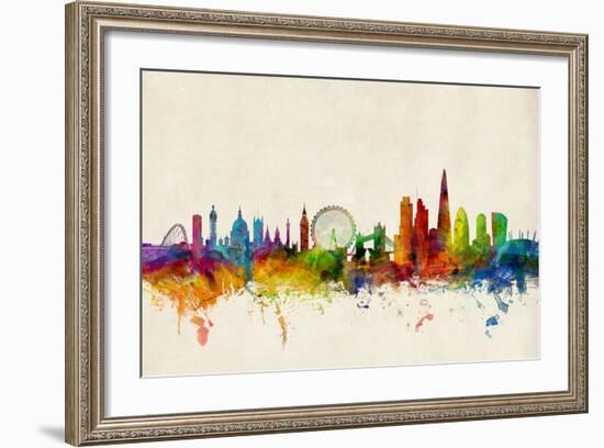 London England Skyline-Michael Tompsett-Framed Art Print