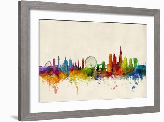 London England Skyline-Michael Tompsett-Framed Art Print