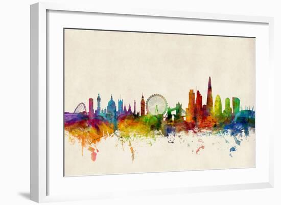 London England Skyline-Michael Tompsett-Framed Art Print