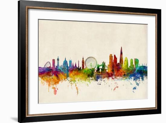 London England Skyline-Michael Tompsett-Framed Art Print