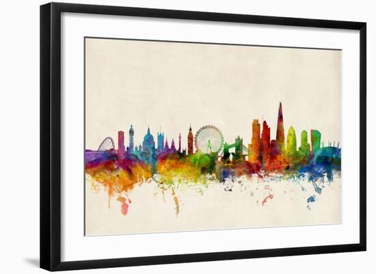 London England Skyline-Michael Tompsett-Framed Art Print