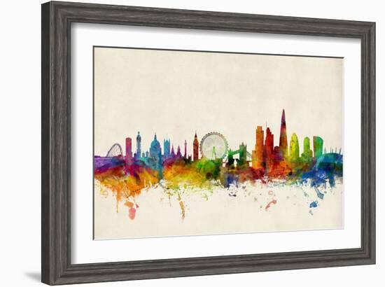 London England Skyline-Michael Tompsett-Framed Art Print
