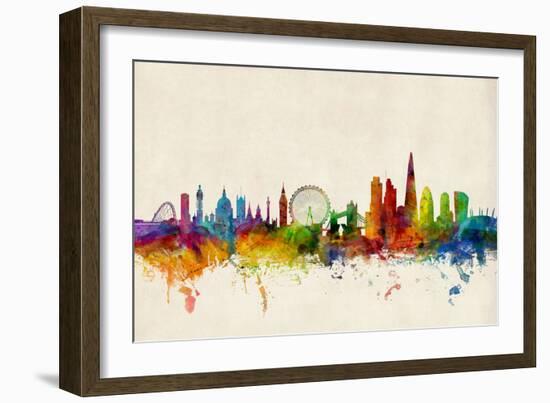 London England Skyline-Michael Tompsett-Framed Art Print