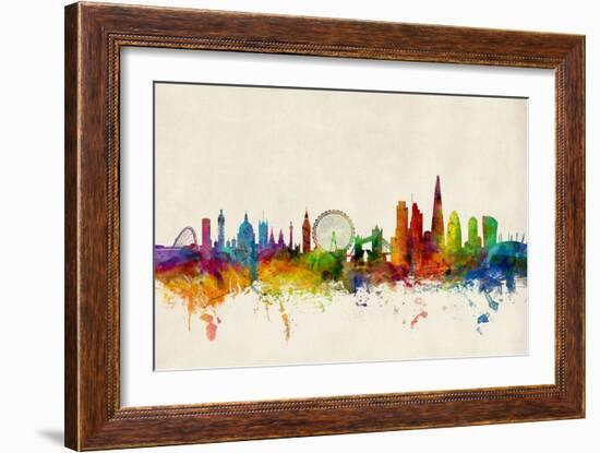 London England Skyline-Michael Tompsett-Framed Art Print