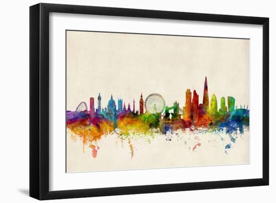 London England Skyline-Michael Tompsett-Framed Art Print