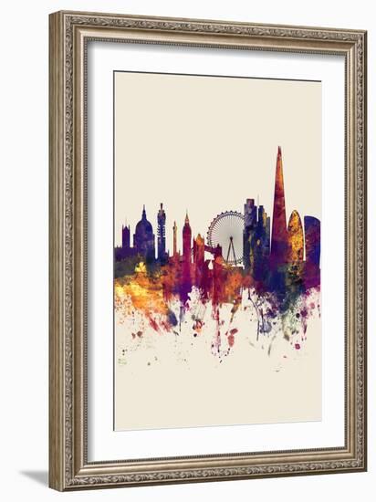 London England Skyline-Michael Tompsett-Framed Art Print