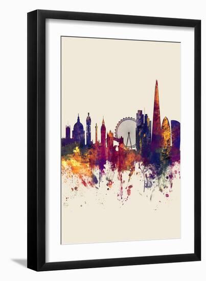 London England Skyline-Michael Tompsett-Framed Art Print