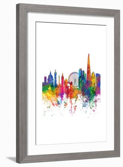 London England Skyline-Michael Tompsett-Framed Art Print