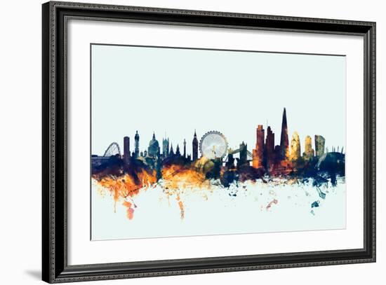 London England Skyline-Michael Tompsett-Framed Art Print