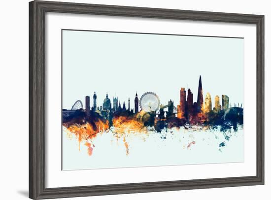 London England Skyline-Michael Tompsett-Framed Art Print