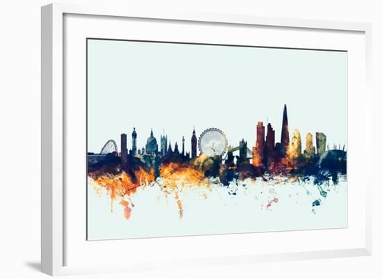 London England Skyline-Michael Tompsett-Framed Art Print