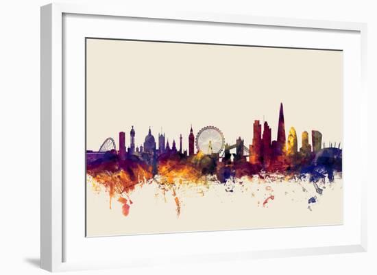 London England Skyline-Michael Tompsett-Framed Art Print