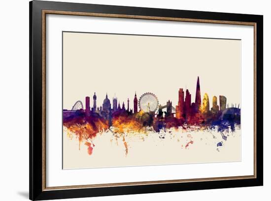 London England Skyline-Michael Tompsett-Framed Art Print