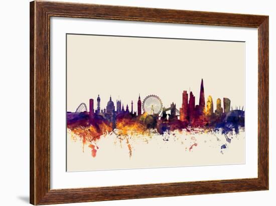 London England Skyline-Michael Tompsett-Framed Art Print