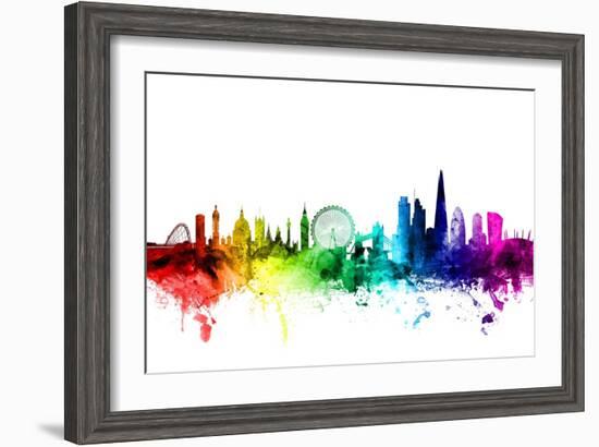 London England Skyline-Michael Tompsett-Framed Art Print