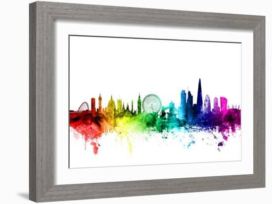 London England Skyline-Michael Tompsett-Framed Art Print