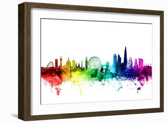 London England Skyline-Michael Tompsett-Framed Art Print