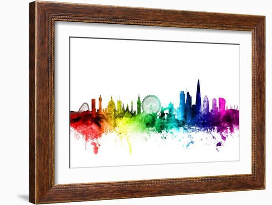 London England Skyline-Michael Tompsett-Framed Art Print