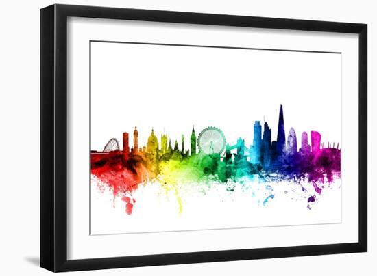 London England Skyline-Michael Tompsett-Framed Art Print