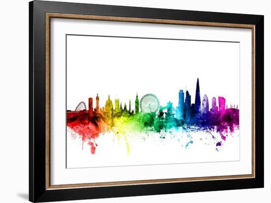 London England Skyline-Michael Tompsett-Framed Art Print