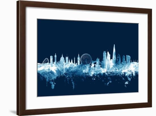 London England Skyline-Michael Tompsett-Framed Art Print