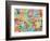 London England Street Map-Michael Tompsett-Framed Art Print