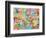 London England Street Map-Michael Tompsett-Framed Art Print