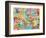 London England Street Map-Michael Tompsett-Framed Art Print