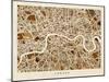 London England Street Map-Michael Tompsett-Mounted Art Print