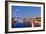 London Eye and Big Ben on the Banks of Thames River at Twilight-ollirg-Framed Photographic Print