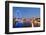 London Eye and Big Ben on the Banks of Thames River at Twilight-ollirg-Framed Photographic Print