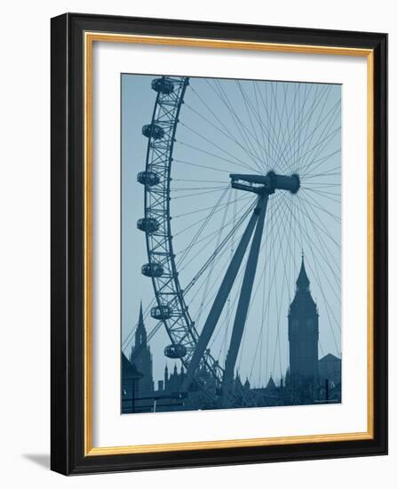 London Eye and Big Ben, South Bank, London, England-Alan Copson-Framed Photographic Print