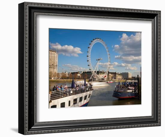 London Eye and River Thames, London, England, United Kingdom, Europe-Alan Copson-Framed Photographic Print