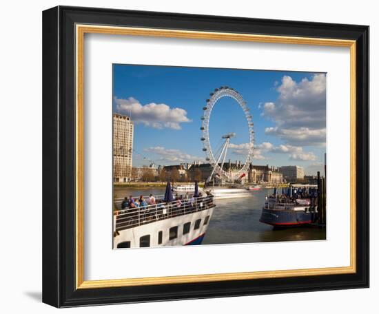 London Eye and River Thames, London, England, United Kingdom, Europe-Alan Copson-Framed Photographic Print