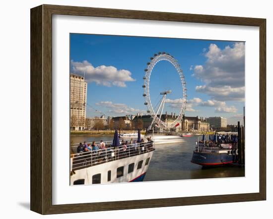 London Eye and River Thames, London, England, United Kingdom, Europe-Alan Copson-Framed Photographic Print