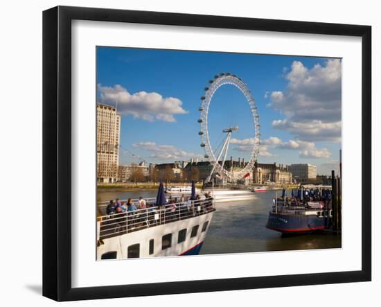 London Eye and River Thames, London, England, United Kingdom, Europe-Alan Copson-Framed Photographic Print