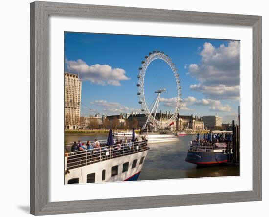 London Eye and River Thames, London, England, United Kingdom, Europe-Alan Copson-Framed Photographic Print