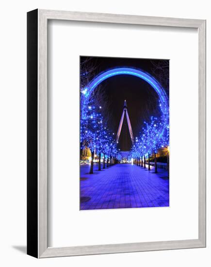 London Eye at Christmas-null-Framed Art Print