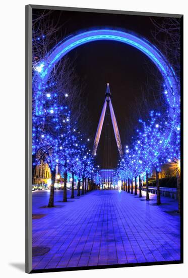 London Eye at Christmas-null-Mounted Art Print