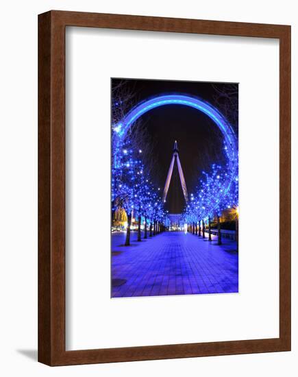 London Eye at Christmas-null-Framed Art Print