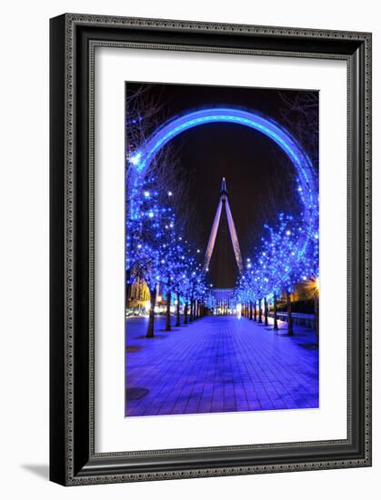 London Eye at Christmas-null-Framed Art Print