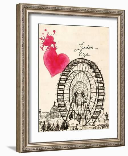 London Eye in Pen-Morgan Yamada-Framed Art Print