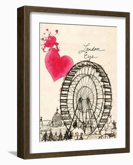 London Eye in Pen-Morgan Yamada-Framed Art Print