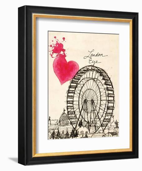 London Eye in Pen-Morgan Yamada-Framed Art Print