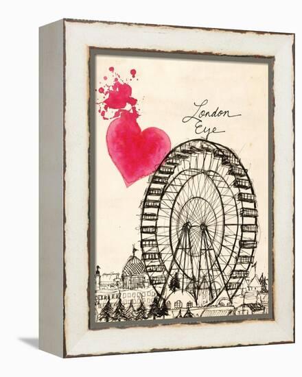 London Eye in Pen-Morgan Yamada-Framed Stretched Canvas