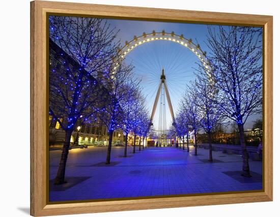 London Eye Is Giant Ferris Wheel, Banks of Thames Constructed for London's Millennium Celebrations-Julian Love-Framed Premier Image Canvas