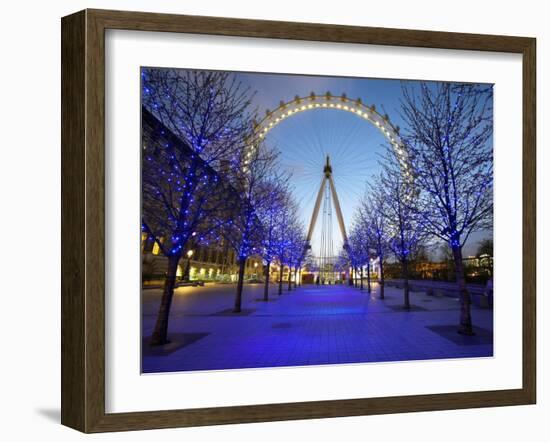 London Eye Is Giant Ferris Wheel, Banks of Thames Constructed for London's Millennium Celebrations-Julian Love-Framed Photographic Print