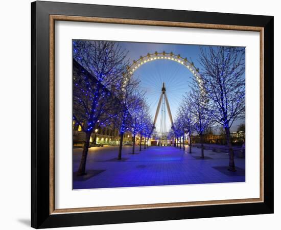 London Eye Is Giant Ferris Wheel, Banks of Thames Constructed for London's Millennium Celebrations-Julian Love-Framed Photographic Print