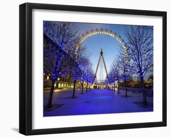 London Eye Is Giant Ferris Wheel, Banks of Thames Constructed for London's Millennium Celebrations-Julian Love-Framed Photographic Print