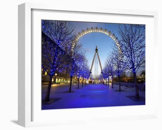 London Eye Is Giant Ferris Wheel, Banks of Thames Constructed for London's Millennium Celebrations-Julian Love-Framed Photographic Print